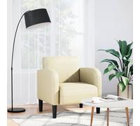 vidaXL Divano Sedia con Braccioli Crema 54 cm in Similpelle