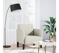 vidaXL Divano Sedia con Braccioli Crema 54 cm in Velluto