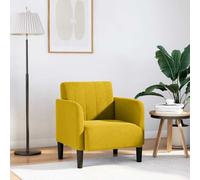 vidaXL Divano Sedia con Braccioli Giallo 54 cm in Velluto