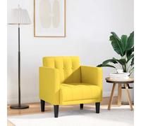 vidaXL Divano Sedia con Braccioli Giallo Chiaro 53 cm in Tessuto