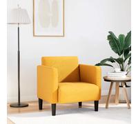 vidaXL Divano Sedia con Braccioli Giallo Chiaro 54 cm Tessuto a Coste