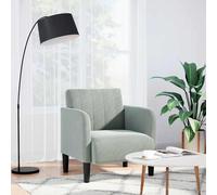 vidaXL Divano Sedia con Braccioli Grigio Chiaro 54 cm in Velluto