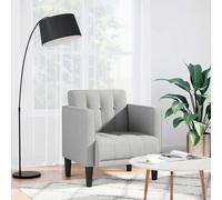 vidaXL Divano Sedia con Braccioli Grigio Nuvola 53 cm in Tessuto