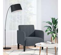 vidaXL Divano Sedia con Braccioli Grigio Scuro 54 cm in Velluto