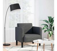 vidaXL Divano Sedia con Braccioli Grigio Scuro 54 cm Tessuto a Coste