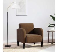 vidaXL Divano Sedia con Braccioli Marrone 54 cm in Similpelle