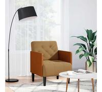 vidaXL Divano Sedia con Braccioli Marrone 55 cm in Velluto