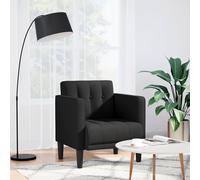 vidaXL Divano Sedia con Braccioli Nero 53 cm in Tessuto