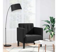 vidaXL Divano Sedia con Braccioli Nero 53 cm in Velluto