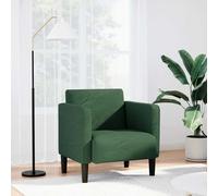 vidaXL Divano Sedia con Braccioli Verde Scuro 54 cm Tessuto a Coste