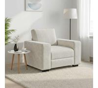 vidaXL Divano Sedia Crema 100x77x82 cm Velluto