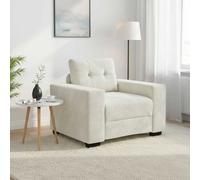 vidaXL Divano Sedia Crema 100x78x80 cm Velluto