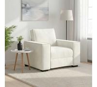 vidaXL Divano Sedia Crema 100x78x84 cm Velluto