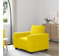 vidaXL Divano Sedia Giallo 100x77x82 cm Velluto