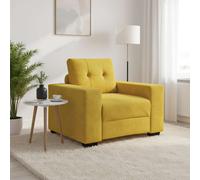 vidaXL Divano Sedia Giallo 100x78x80 cm Velluto
