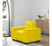 vidaXL Divano Sedia Giallo 60 cm Velluto