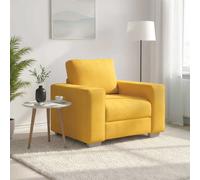 vidaXL Divano Sedia Giallo Chiaro 100x77x82 cm in Tessuto di Velluto a Coste