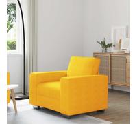 vidaXL Divano Sedia Giallo Chiaro 60 cm in Tessuto di Velluto a Coste