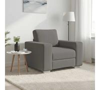 vidaXL Divano Sedia Grigio Chiaro 100x77x82 cm Tessuto di Velluto a Coste