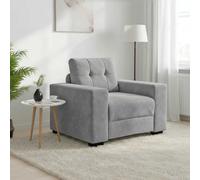 vidaXL Divano Sedia Grigio Chiaro 100x78x80 cm Velluto