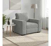 vidaXL Divano Sedia Grigio Chiaro 100x78x84 cm Velluto