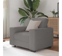 vidaXL Divano Sedia Grigio Chiaro 60 cm Tessuto di Velluto a Coste