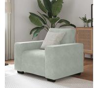 vidaXL Divano Sedia Grigio Chiaro 60 cm Velluto