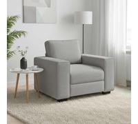 vidaXL Divano Sedia Grigio Nuvola 100x77x82 cm in Tessuto