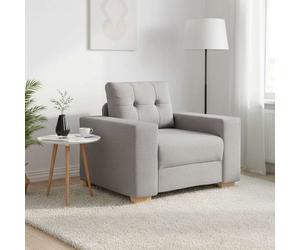 vidaXL Divano Sedia Grigio Nuvola 100x78x80 cm in Tessuto