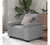 vidaXL Divano Sedia Grigio Nuvola 55 cm in Tessuto