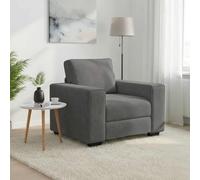 vidaXL Divano Sedia Grigio Scuro 100x77x82 cm Velluto