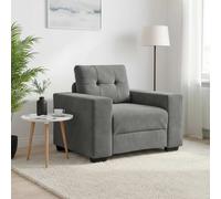 vidaXL Divano Sedia Grigio Scuro 100x78x80 cm Velluto