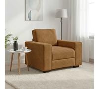 vidaXL Divano Sedia Marrone 100x77x82 cm Velluto