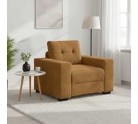 vidaXL Divano Sedia Marrone 100x78x80 cm Velluto