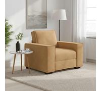 vidaXL Divano Sedia Marrone 60 cm Velluto, Poltrona Divano Singolo, Sedia Accento, Sedia Relax, Sedia a Sdraio, Sedia TV, Divano a Un Posto