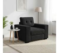 vidaXL Divano Sedia Nero 100x78x80 cm Velluto