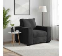 vidaXL Divano Sedia Nero 100x78x84 cm Velluto