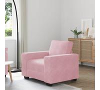 vidaXL Divano Sedia Rosa 100x77x82 cm Velluto