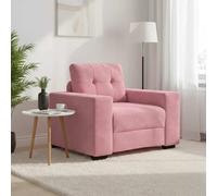 vidaXL Divano Sedia Rosa 100x78x80 cm Velluto