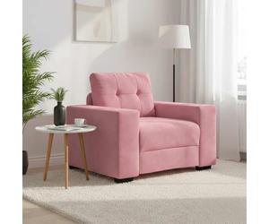 vidaXL Divano Sedia Rosa 100x78x80 cm Velluto
