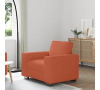vidaXL Divano Sedia Rosso Arancione 60 cm Tessuto di Velluto a Coste