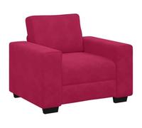 vidaXL Poltrona vinaccia, 60 cm, in velluto, poltrona per TV, poltrona relax, divano singolo, divano relax, poltrona lounge, poltrona da soggiorno, divano imbottito