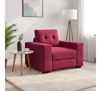 vidaXL Divano Sedia Rosso Vino 100x78x80 cm Velluto