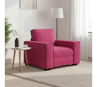 vidaXL Divano Sedia Rosso Vino 100x78x84 cm Velluto
