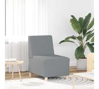 vidaXL Divano Sedia senza Braccioli Grigio Chiaro 55 cm in Tessuto