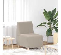 vidaXL Divano Sedia senza Braccioli Grigio Chiaro 55cm Tessuto Riccio Simile alla Lana