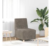 vidaXL Divano Sedia senza Braccioli Grigio Scuro 55 cm in Similpelle Scamosciata