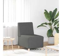 vidaXL Divano Sedia senza Braccioli Grigio Scuro 55 cm in Tessuto