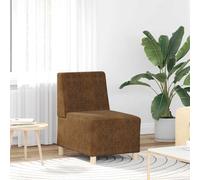 vidaXL Divano Sedia senza Braccioli Marrone 55 cm in Similpelle Scamosciata
