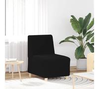 vidaXL Divano Sedia senza Braccioli Nero 55 cm Tessuto Riccio Simile alla Lana